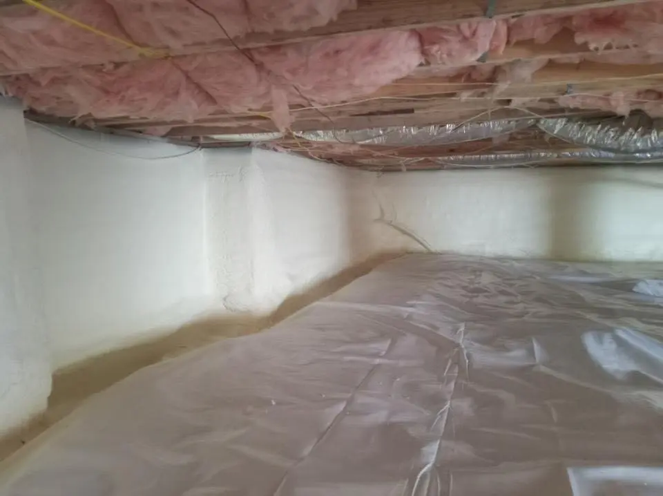 Crawl space encapsulation with closed-cell spray foam for Roof Maintenance in White Marsh